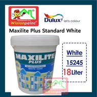 18L DULUX Maxilite Plus Eulsion Paint For Interior Wall (White) 18 Liter Ceiling Wall Chalky Paint C