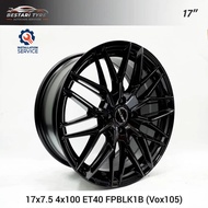 【Installation Available】RAXERVOX105 17x7.5 4x100 / 5x100 / 5x113 ET40 FPBLK1B / MBK