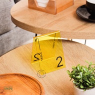 Canteen Table Number Set - Acrylic Table Number 8x6x11 cm