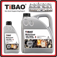 (TiBAO) NEW FREE GIFT 4THINGS ENGINE OIL FULLY SYNTHETIC SILVER SAE 10W-40 ACEA A3/B4 (4LITER & 1LIT