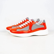 [Zero World Original Product] PRADA PRADA Round Toe Lace-Up Flat Sneakers Low-Top Men's Shoes Life C
