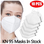 [10PCS] KN95 หน้ากากป้องกันฝุ่น หน้ากากระบายอากาศ ผ้าปิดปากจมูก แมสปิดปาก ระบายอากาศ คุณภาพดี Face Mack