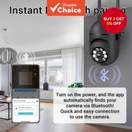 Automatic Human Tracking 2PC Camera 5MP Bluetooth Security Cam 4X Zoom Color Night Vision