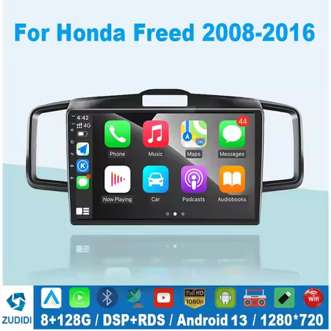 4G CarPlay For Honda Freed 1 Spike 2008-2016 Android Radio Screen Car Multimedia Video Player 2din N