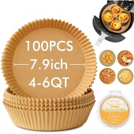 Air Fryer Liners for Most Air Fryer, 100 Pcs Disposable Paper Liner for most 4-8QT AirFryer