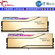 Itw | G.Skill DDR5 RAM 32GB (16GBx2) 6400Mhz Trident Z5 Royal Neo Memory (F5-6400J3039G16GX2-TR5NG)