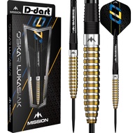 MISSION Steel Tip Darts - 22G/24G OSKAR LUKASIAK 95% Tungsten Steel Dart Set (ARROW DART KELULI)