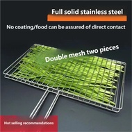 Stainless steel barbeque clamp non-stick barbeque basket barbeque net mat meat vegetable steak picni