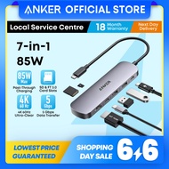 Anker USB C Hub 7-in-1 Multi-Port USB Adapter 4K 60Hz HDMI 85W Power Delivery USB C SD Card A83D2