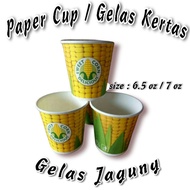Paper cup 6.5 oz 7 oz/ (50 pcs) paper coffee cups corn cups