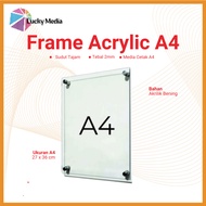 Acrylic Frame A4 Display Poster - A4 Size Acrylic Frame Menu Quality Wall Photo Frame