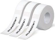 RUNSEW Label Maker Tape Compatible with Phomemo D30 Priner, White Sticker Thermal Paper Self-Adhesive Waterproof, 12 x 40 mm (0.47 x 1.57 in) 160 Labels/Roll, 3 Rolls