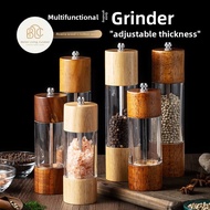 Solid Wood Manual Pepper Grinder Transparent Acrylic Pepper Grinding Black Pepper Sichuan Pepper Sea