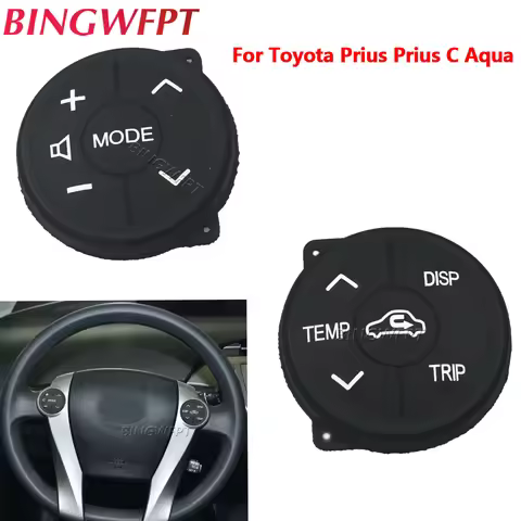 NEW Steering Wheel Switch Controls Rubber For Toyota Prius Prius C US 2012-2017 Aqua 2012-2014