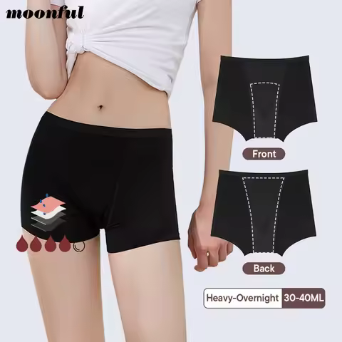 Absorbent Menstrual Panties Women's Cycle Period Underwear Washable Abundant Flow Menstruation Boxer