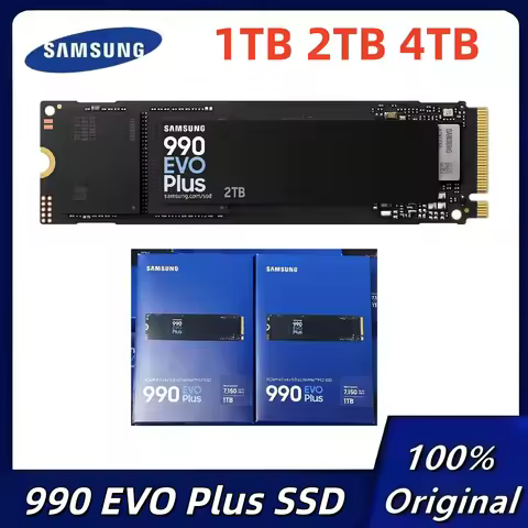 Samsung 990 EVO Plus SSD 1TB, PCIe Gen 4x4, Gen 5x2 M.2 2280, Speeds Up-to 7,150 MB/s, Upgrade Stora