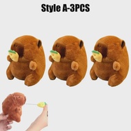 12CM Capibala Plush Keychain Pendant Capybara Pull Out Stretch Strawberries Plush Keychain Capybara 