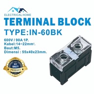 Terminal Block Din Rail IN-60BK 1P 90A. BEST QUALITY