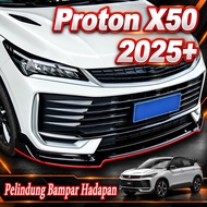 【Proton X50 2025+】Front Bumper Protector Guard Anti Collision Strip Exterior Protection Trim Car Upg