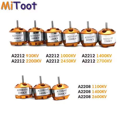 A2212 2212 Brushless Motor 930KV 1000KV 1400KV 2200KV 2450KV 2700KV For RC Aircraft Plane Multi-copt