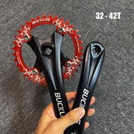 BUCKLOS 104BCD Crankset MTB Crank 32/34/36/38/40/42T Chainring Oval Bike Chainwheel 170mm Square Hol