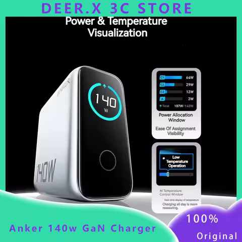 Anker Zolo 140w Charger Fast Charge USB Type C LED Display Phone Accessories with Four Ports For iPh