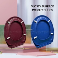 ◑♗☫CJ Heavy-Duty Toilet Seat Cover Colour Plastic Plastik Jamban Duduk Tandas Penutup Tandas with Screws