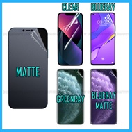 Redmi Note 11 11s 11 Pro Plus 5G 12 Pro Plus Hydrogel Screen Protector Clear Matte Blueray Matte Gre