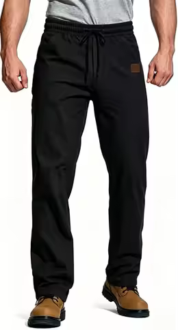 2025Mens Casual Jogger Pants Relaxed Fit Cargo Pants Drawstring Sweatpants Hiking Outdoor Twill Spor