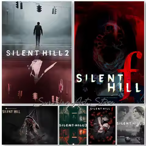 Silent Hill 2 Silent Hill F Video Game Covers Art Gaming Artwork Fans Art Poster Canvas Painting Wal