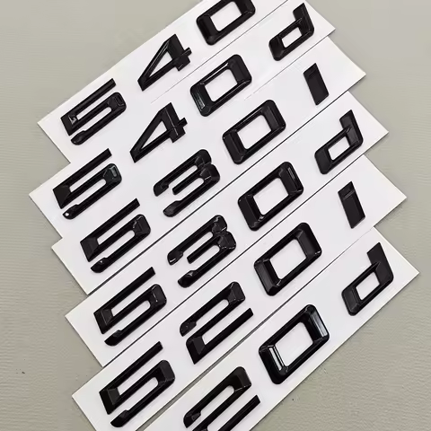 3D ABS Car Letters Logo 520i 530i 540i Rear Trunk Badge Sticker Decals For BMW 5 Series 520i 530i 54