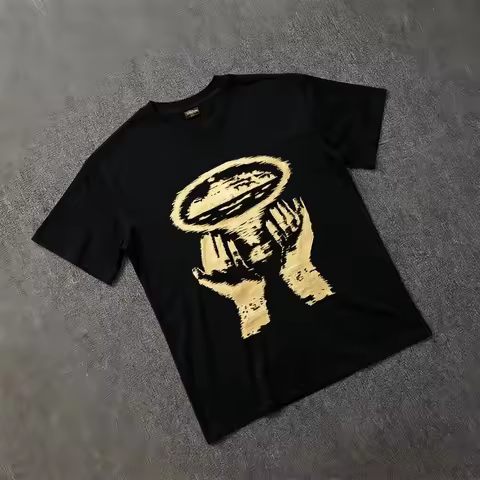Streetwear Rules The World Graphic Oversized T Shirt Men Bold Typology Short Sleeve Crew Neck Casual