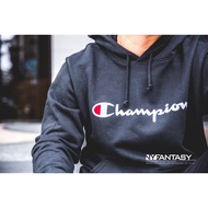 [New York Fantasy] CHAMPION LOGO HOODIE Championship Cursive Font Long Sleeve Hooded T C3-J117