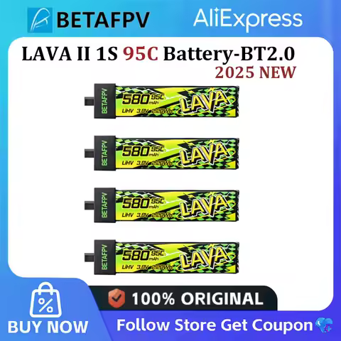 BETAFPV LAVA II 1S 95C Battery 280mAh 320mAh for Air65, Meteor65 Pro, Cetus/ 480mAh 580mAh 680mAh fo