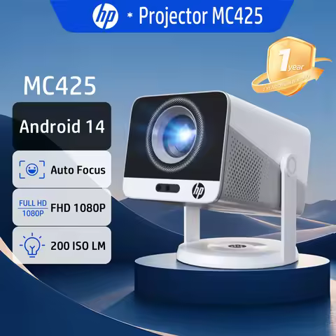 HP Projector MC425 Allwinner H726 1920*1080P Android 14 Dual Wifi6 BT5.4 1080P FHD Home Cinema Beame
