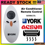 YORK/ACSON Air Cond Aircon Aircond Air Conditioner Remote Control Replacement