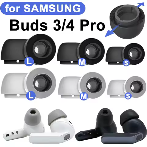 1-6Pair Memory Foam Eartips for Samsung Galaxy Buds 4Pro 3Pro Soft Earplugs Earbuds Replacement Ear 
