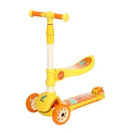 DOUFIT SC-01 Kick Scooter for Kids with Seat Scooter Light up 3 Wheels with Adjustable Handlebar for