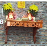 Wall-mounted altar, altar page, pomu wooden altar cabinet with stand 50 cm wide and 40 cm deep