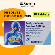 Sandoz 600mg Eff Tabs Acetylcysteine | Fluimucil Alternative | Clears Phelgm & Mucus [Product of Ger