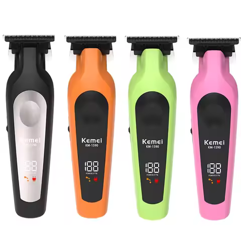 Kemei 1590 Hair Trimmer Professional 0 Mm Haircut Machine Man wihte Trimmer For Man Original Machine