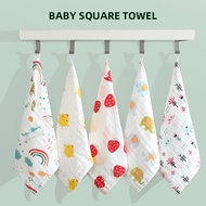 Baby Saliva Lampin Towel 100% Cotton Set Newborn Muslin Burp Cloth Bib Wash Clothes