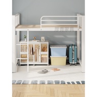 High Bed with Bottom Storage Small Apartment Half-High Bed Iron Bed Modern Minimalist Dormitory Bed 