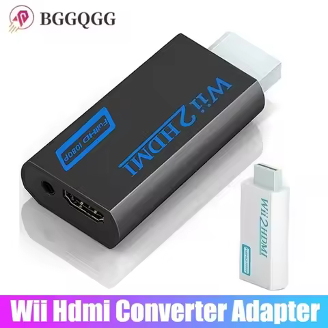 Wii To HDMI Converter Adapter Full HD 1080P 3.5mm Audio HDMI Output Compatible with Wii 2 HDTV Conve
