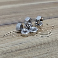 11-KEY THREAD NUT 11 NICKEL 1/4 IN CHROME 1/4 INCH HEX NUT SILVER 1/4IN SINAR RATU Barokah