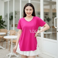 Varius - Women's Oversized V-Neck T-Shirt | Women's Plain V-neck T-shirt 6004