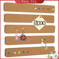5PCS Cork Board Message Board Cork Strips Wall Stickers