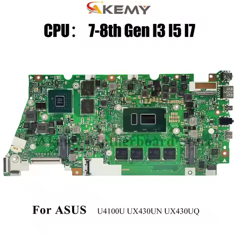 UX430UN Laptop Motherboard For ASUS ZenBook UX430U UX430UN U4100U UX430UQ Notebook Mainboard With I3
