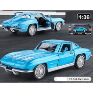 Metal Material Classic Edition Diecast 1:36 Scale 1963 Chevy Corvette Chevrolet Corvette Diecast Car