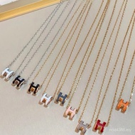 Clavicle 100 18k Gold Top Enamel Necklace Fade Pendant High-End Letters Love Hanging Horse House Not